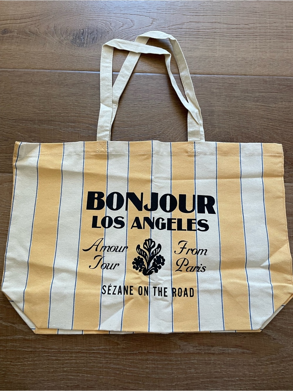 Sézane Bonjour Los Angeles Tote Bag New